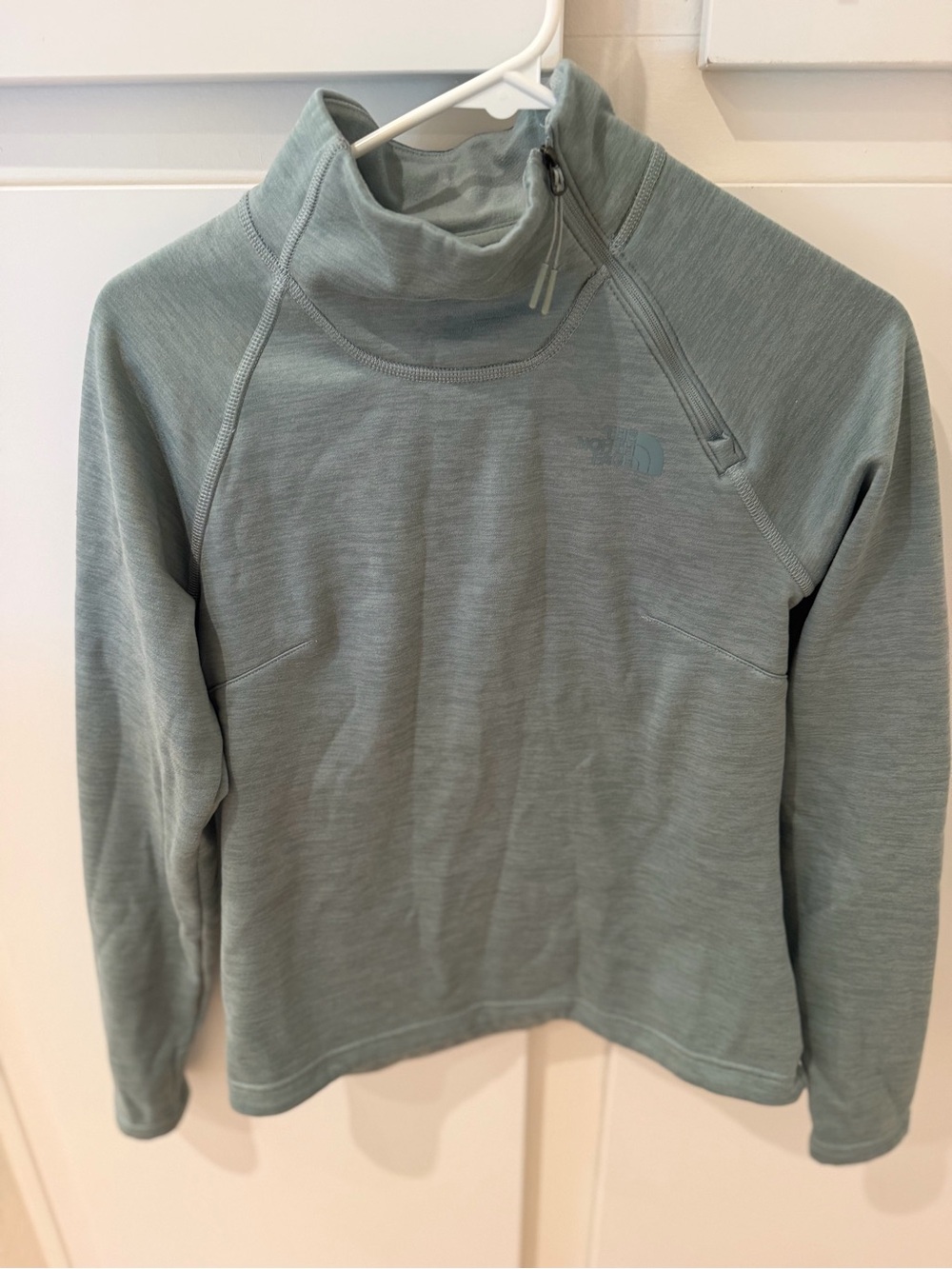 The North Face Men’s Sage Green Zip-Neck Pullover Sweater